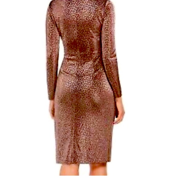Stunning Vince Camuto Bronzed Animal Print Dress Size 14! - Picture 2 of 9